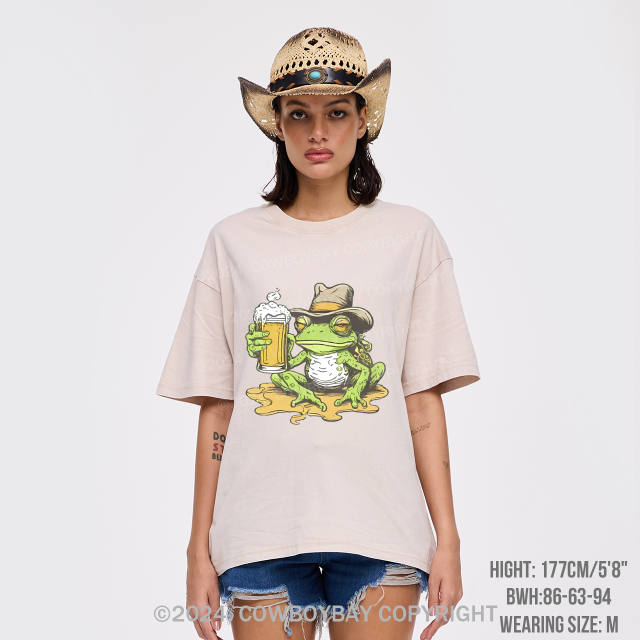 Frog And Beer Garment-dye Tees