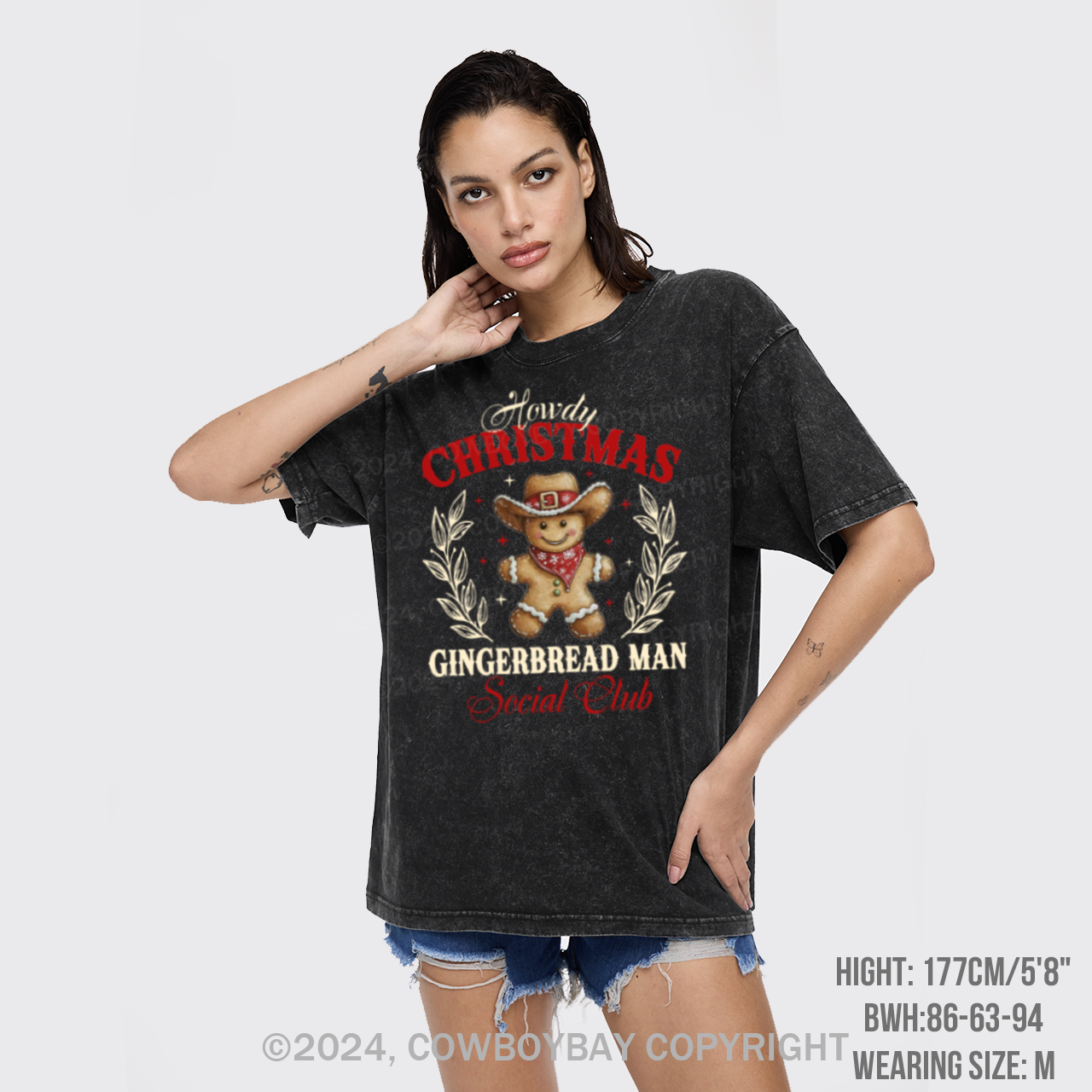 Howdy Christmas Season Garment-dye Tees