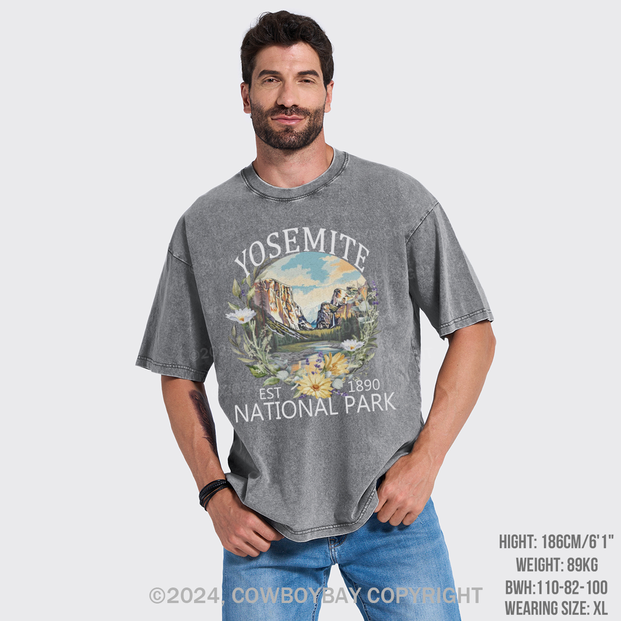 Cute Floral National Park Garment-dye Tees