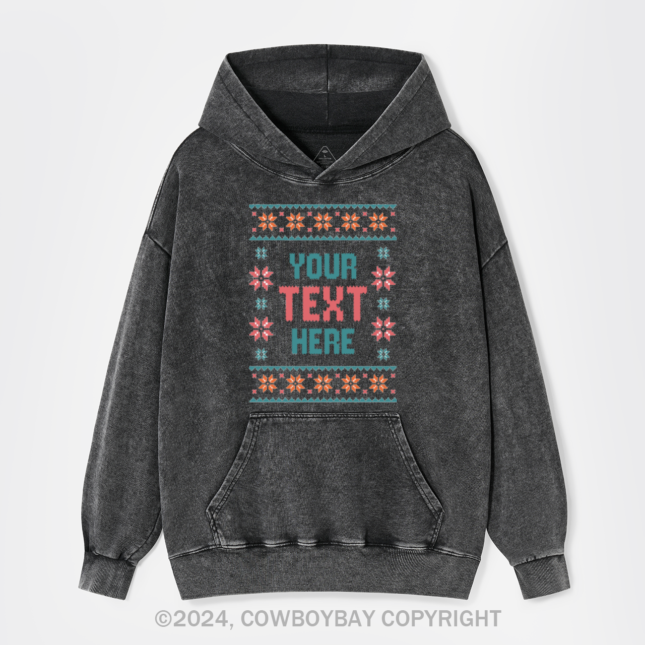 Personalized Name-This Is My Ugly Christmas Garment-Dye Hoodies