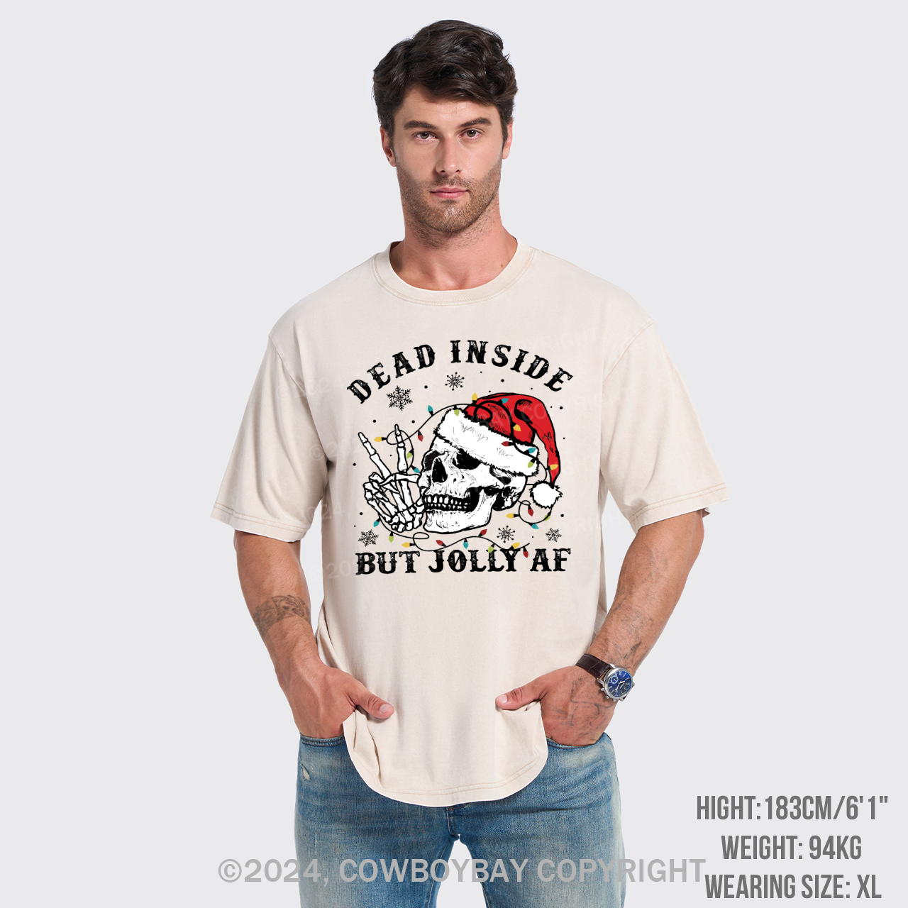 Skeleton Christmas Garment-dye Tees