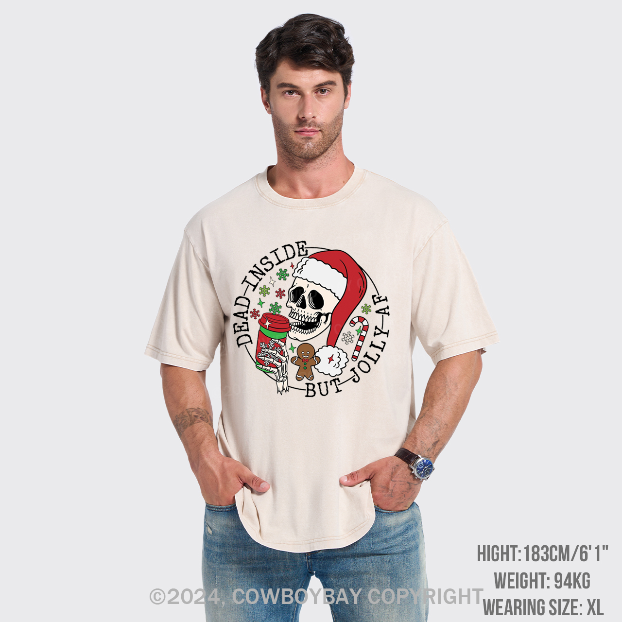 Holiday Spirit, Santa Garment-dye Tees