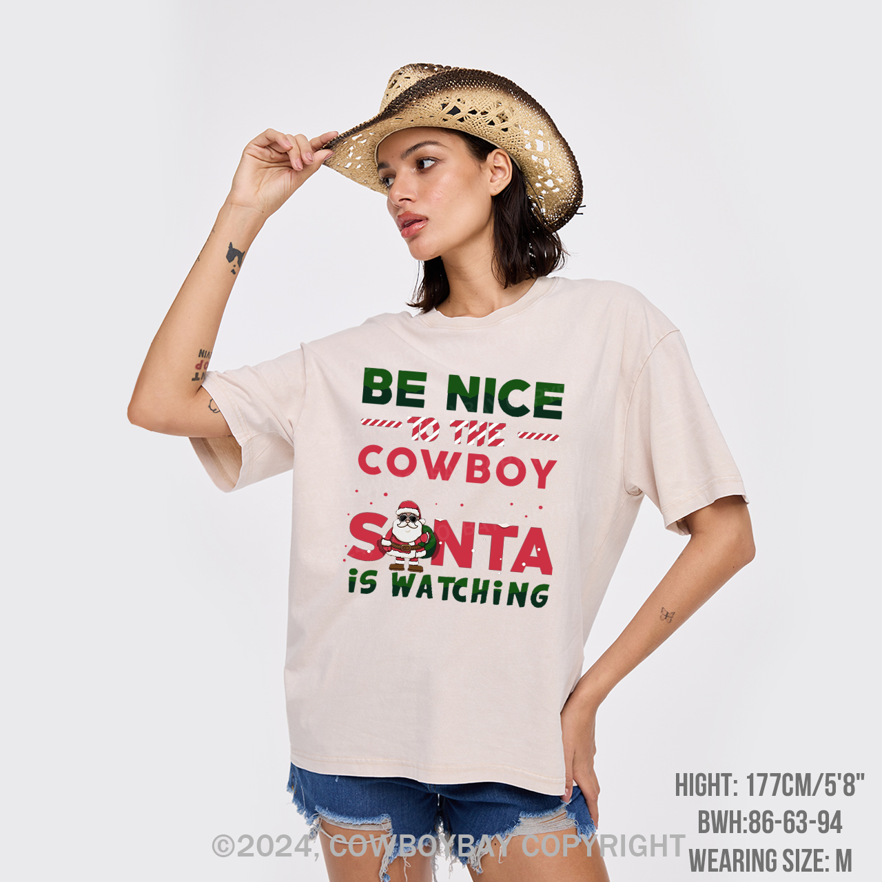 Funny Cowboy Christmas Garment-dye Tees
