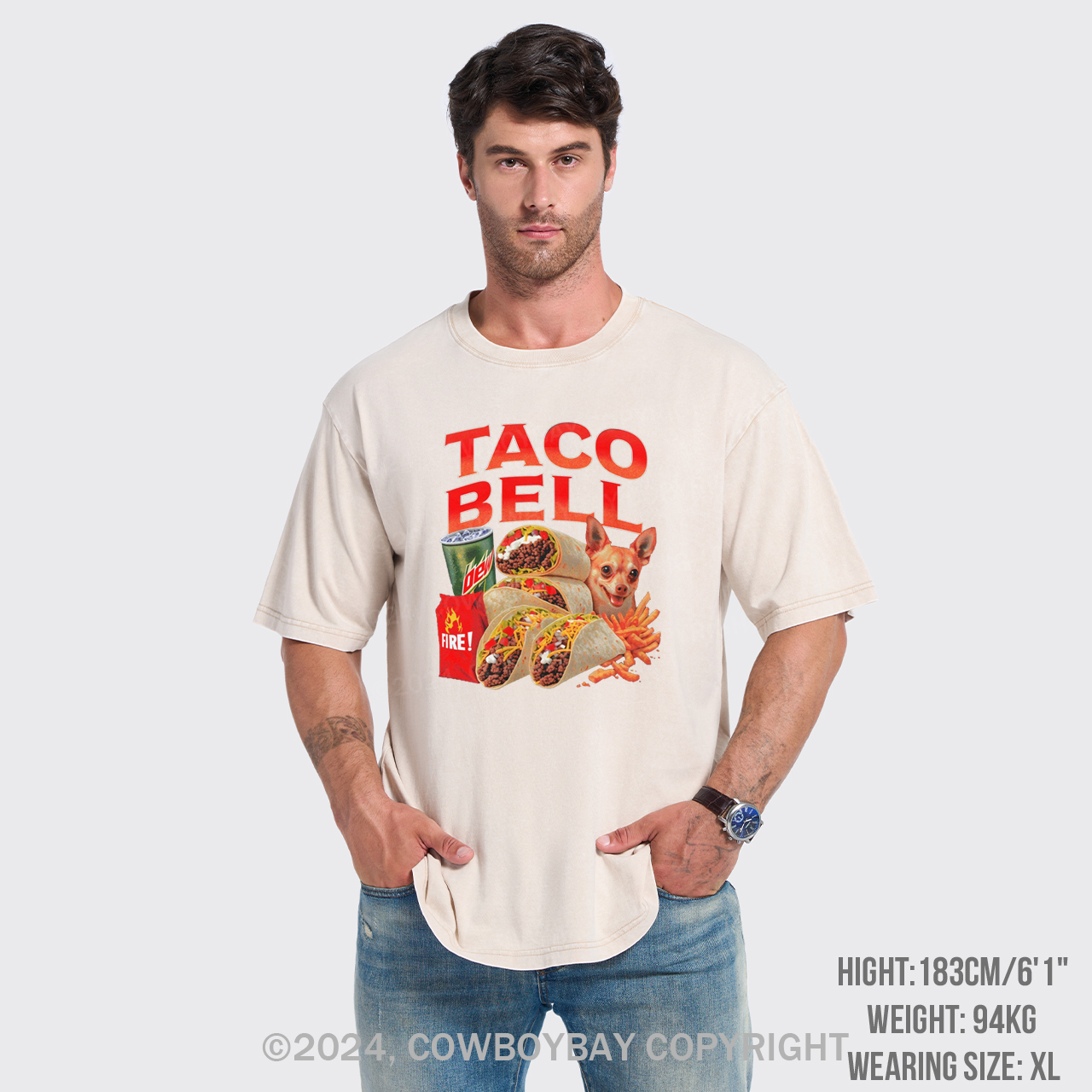 Taco Bell 90's Garment-dye Tees