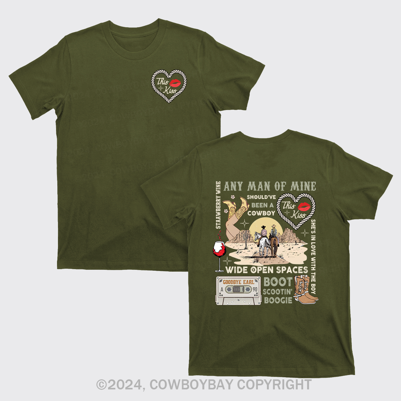 90s Country Music Any Man of Mine Valentine T-Shirts