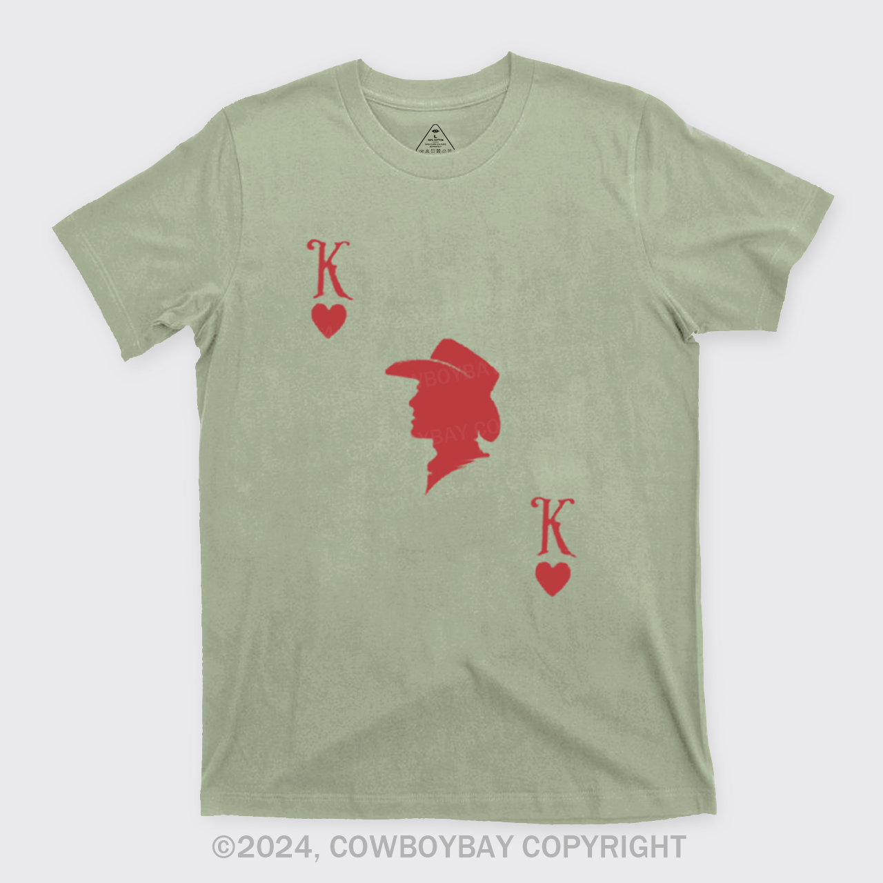 Red King And Queen Of Hearts Couples T-Shirts