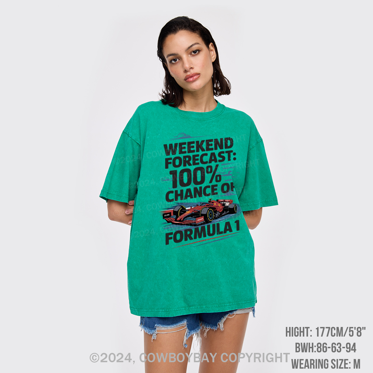 100% Chance Of Formula 1 Garment-dye Tees