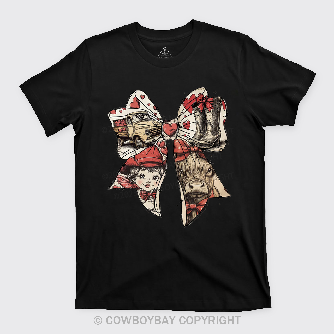 Howdy Valentine's Day Bow Coquette Cupid T-Shirts