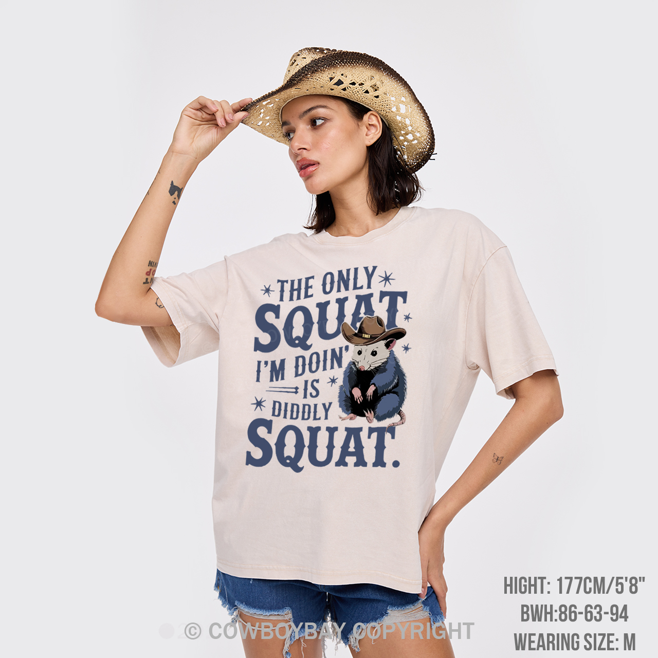 The Only Squat I'm Doing Is Diddly Squat Garment-dye Tees