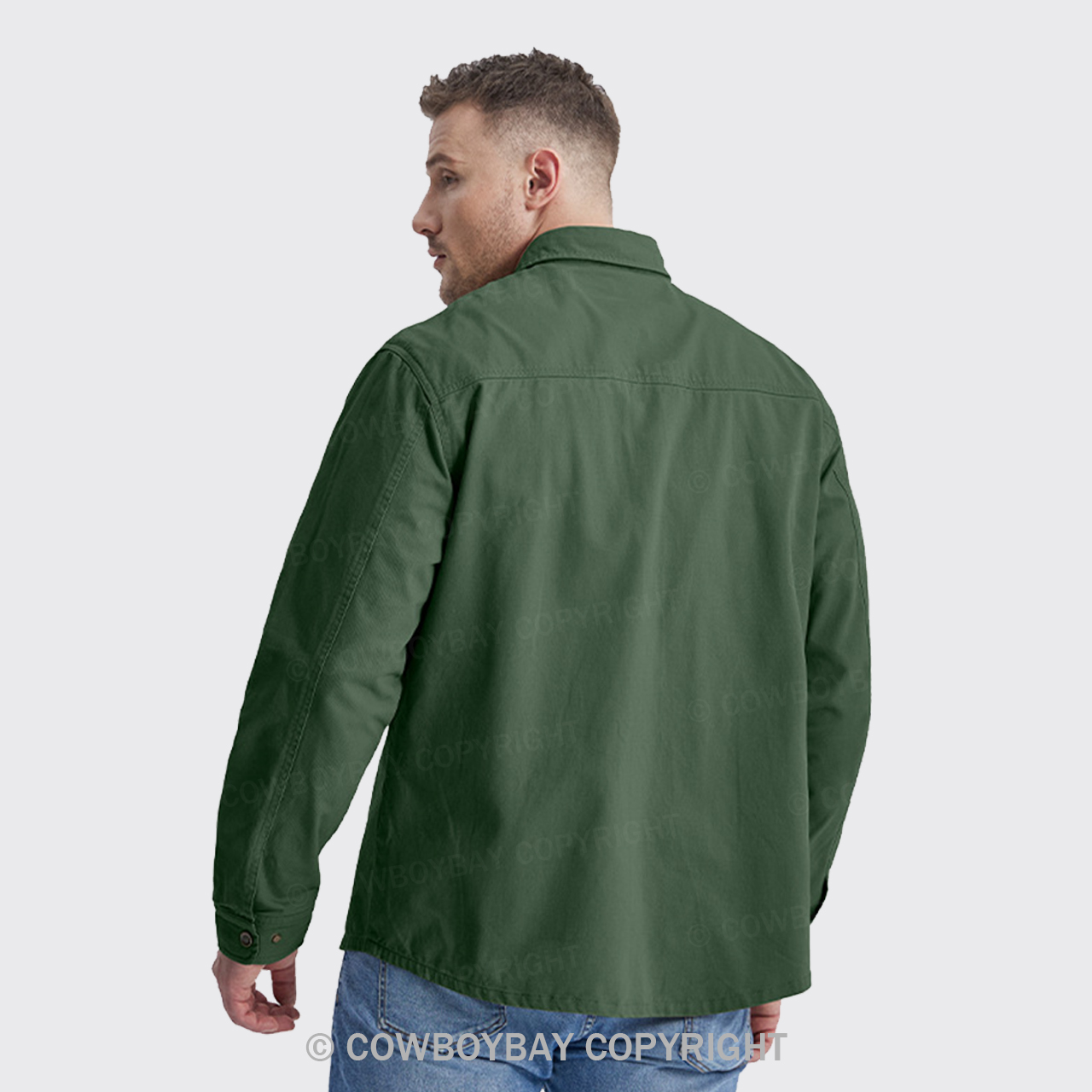 Green Corduroy Washed Cotton Shirt