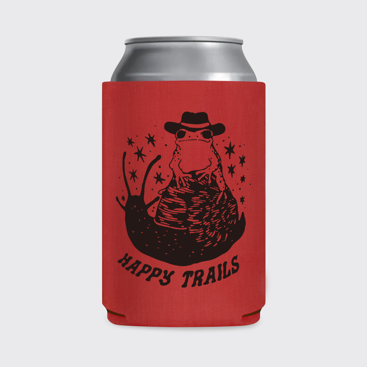 Happy Trails Cowboy Frog Koozie