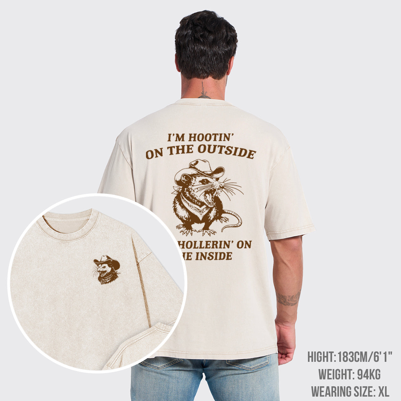 I'm Hootin' On The Outside Garment-dye Tees