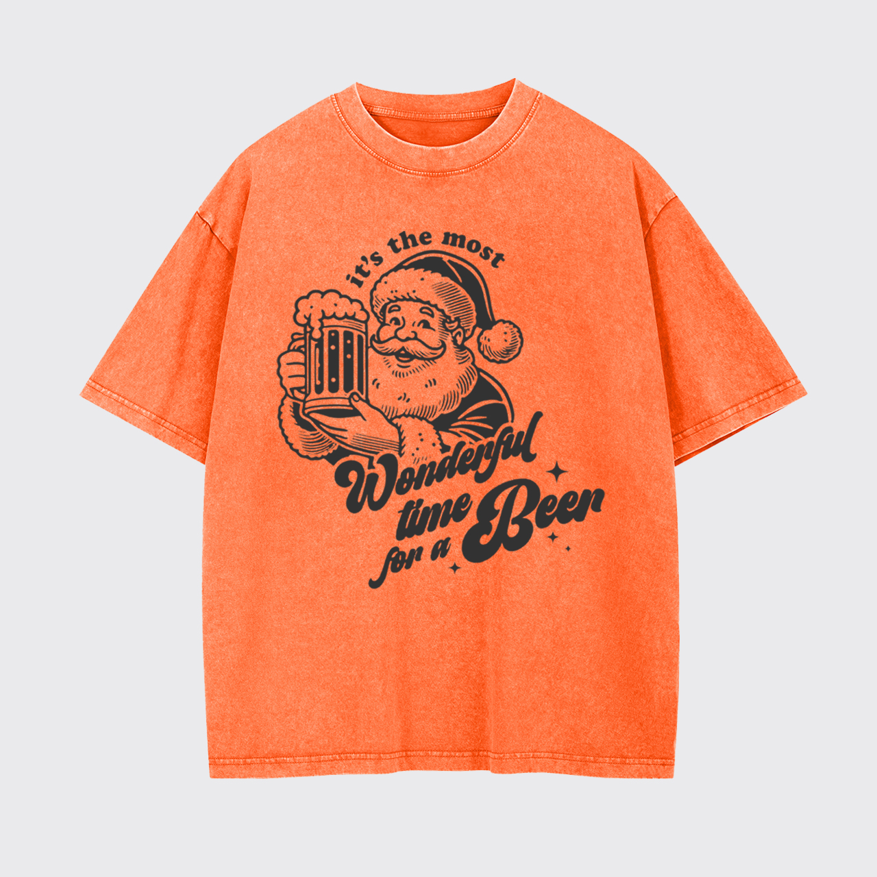 Retro Santa Claus Garment-dye Tees
