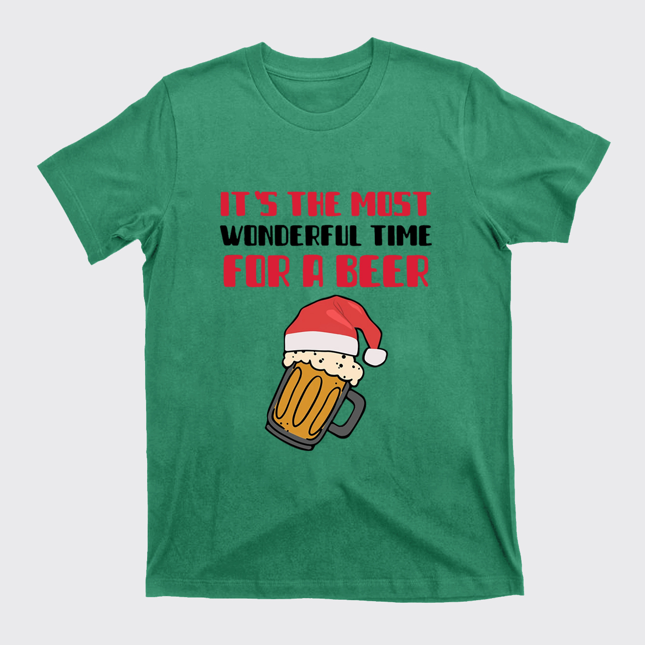 It's The Most Wonderful Time For A Beer Funny Christmas T-Shirts