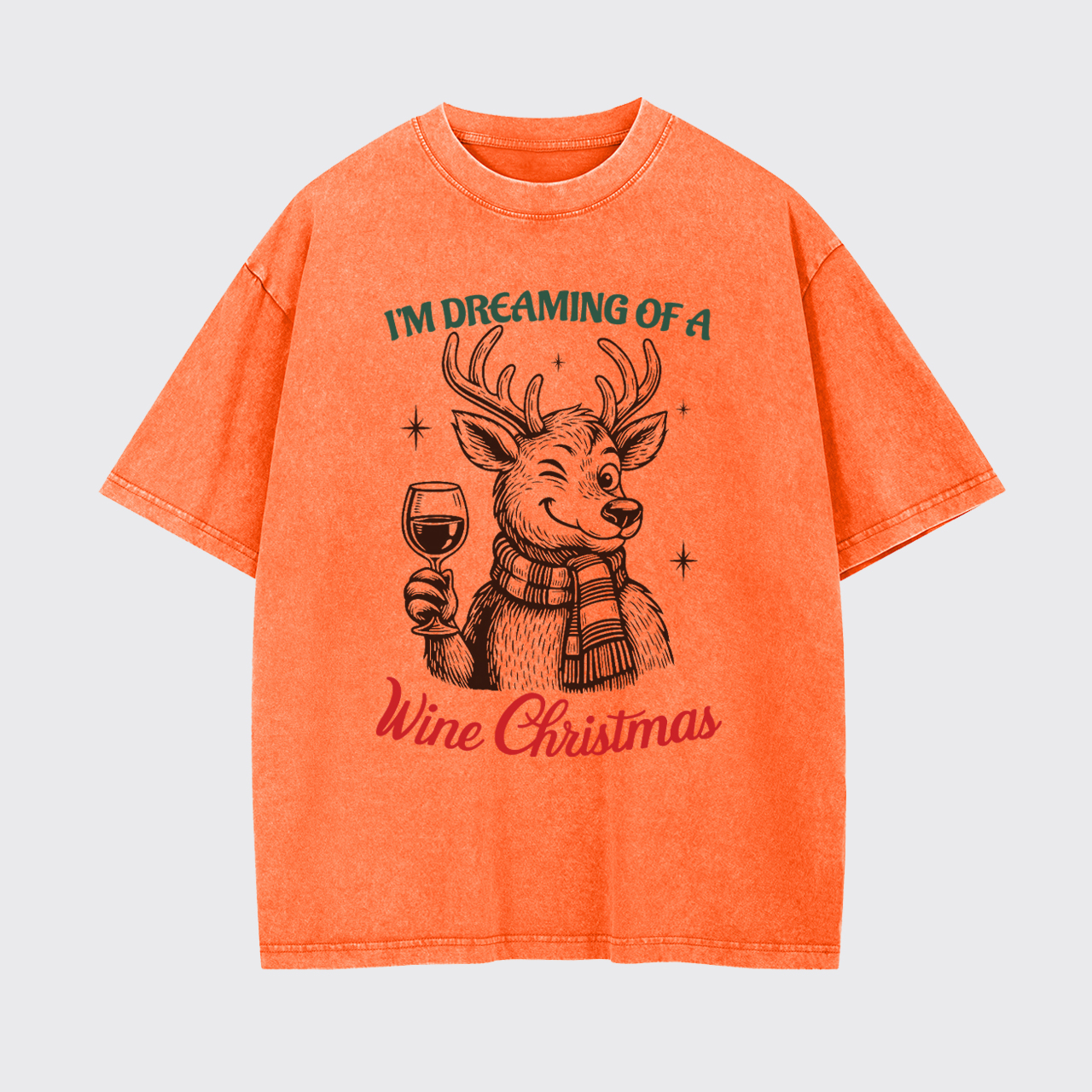 Dreaming Of A Wine Christmas Garment-dye Tees