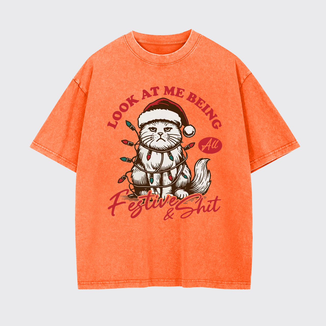 Grumpy Cat Christmas Garment-dye Tees