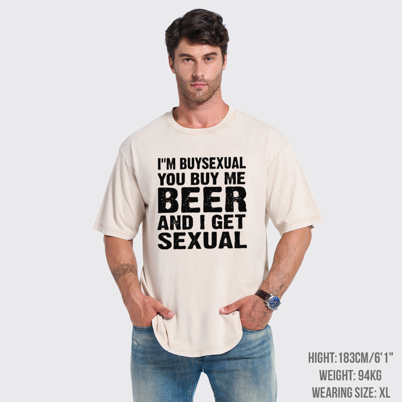 I'm Buysexual You Buy Me Beer And I Get Sexual Garment-dye Tees