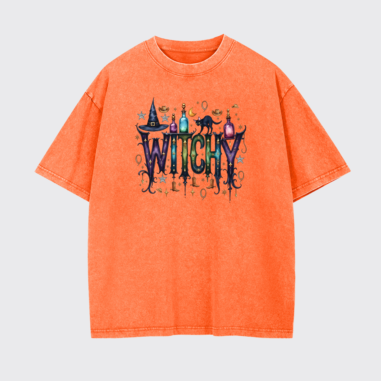 Whimsical Witchy Western Halloween Garment-dye Tees
