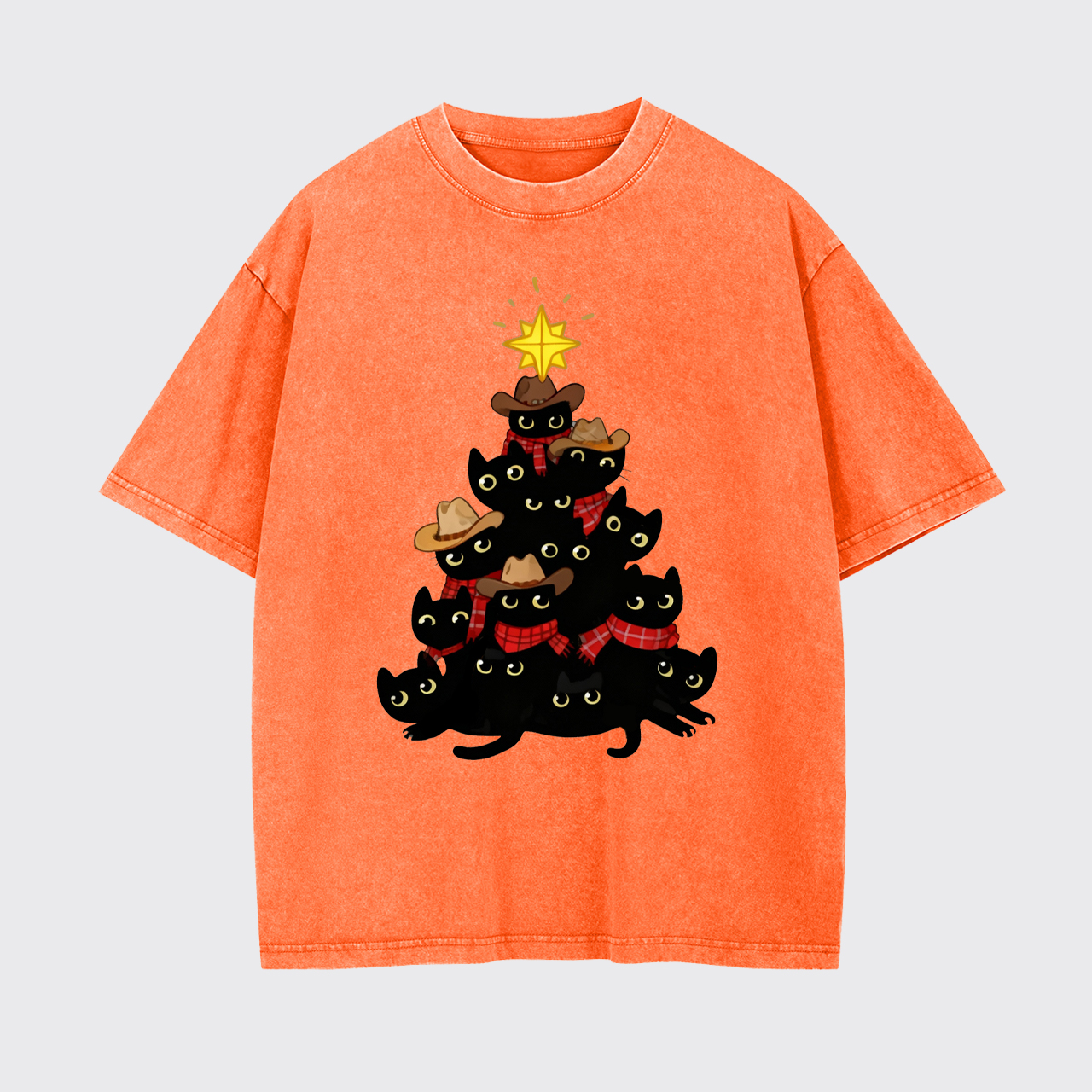 Meowy Christmas Garment-dye Tees