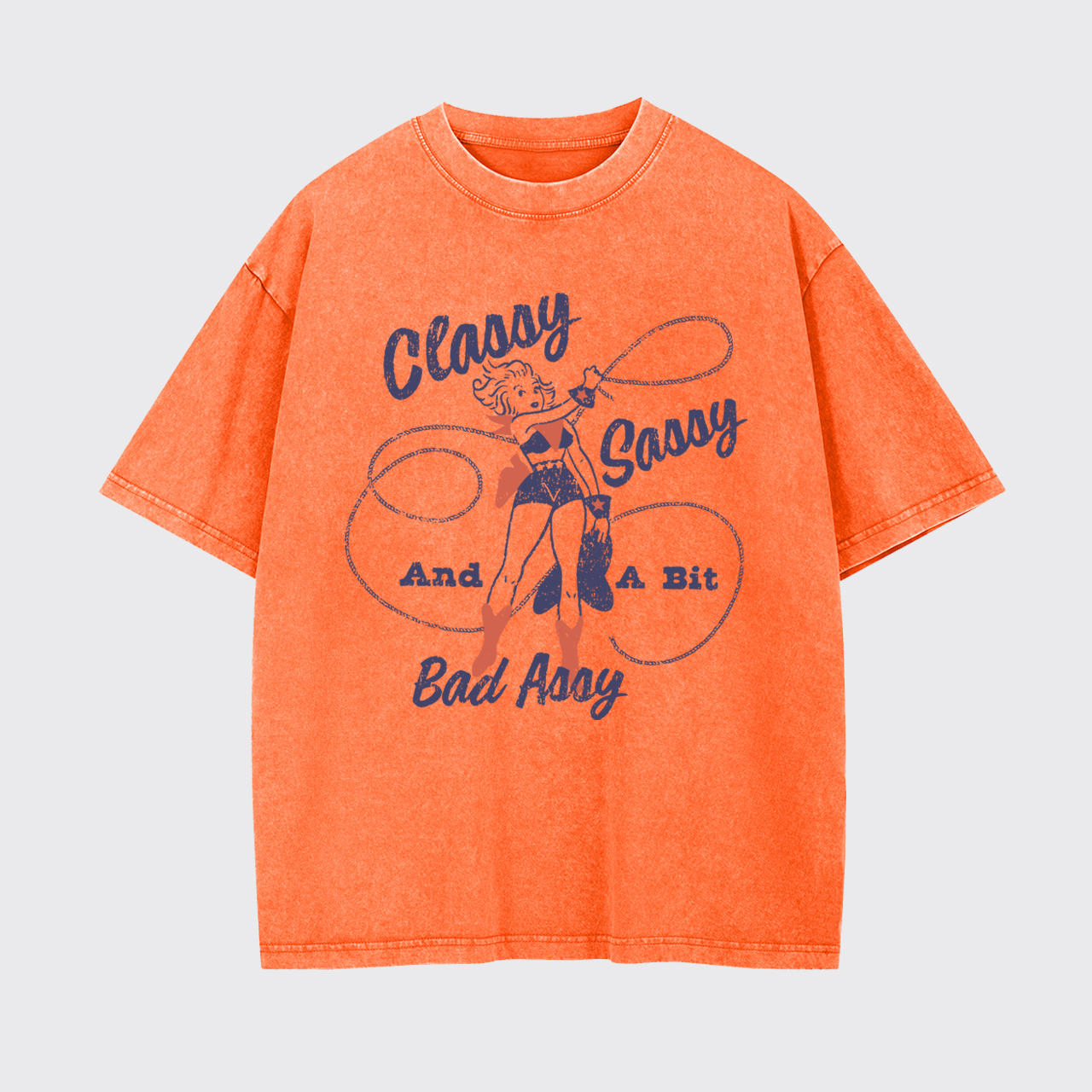 Vintage 50s Classy Sassy Bad Cowgirl Garment-dye Tees