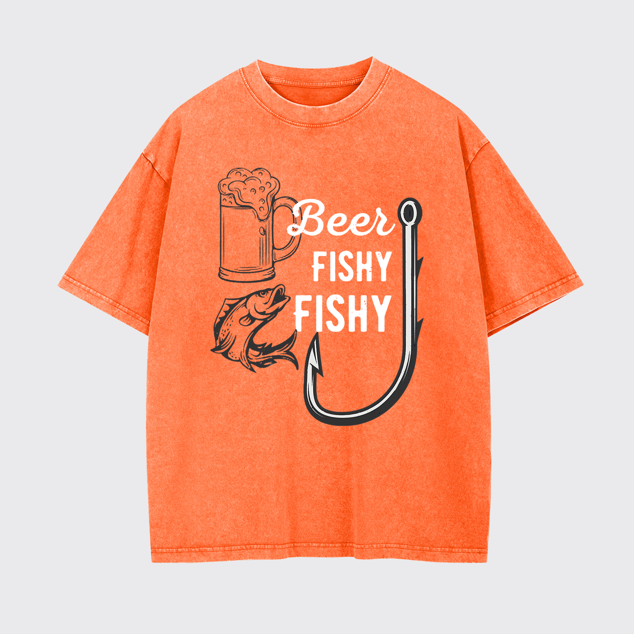 Beer Fishy Fishy Funny Fishing Garment-dye Tees