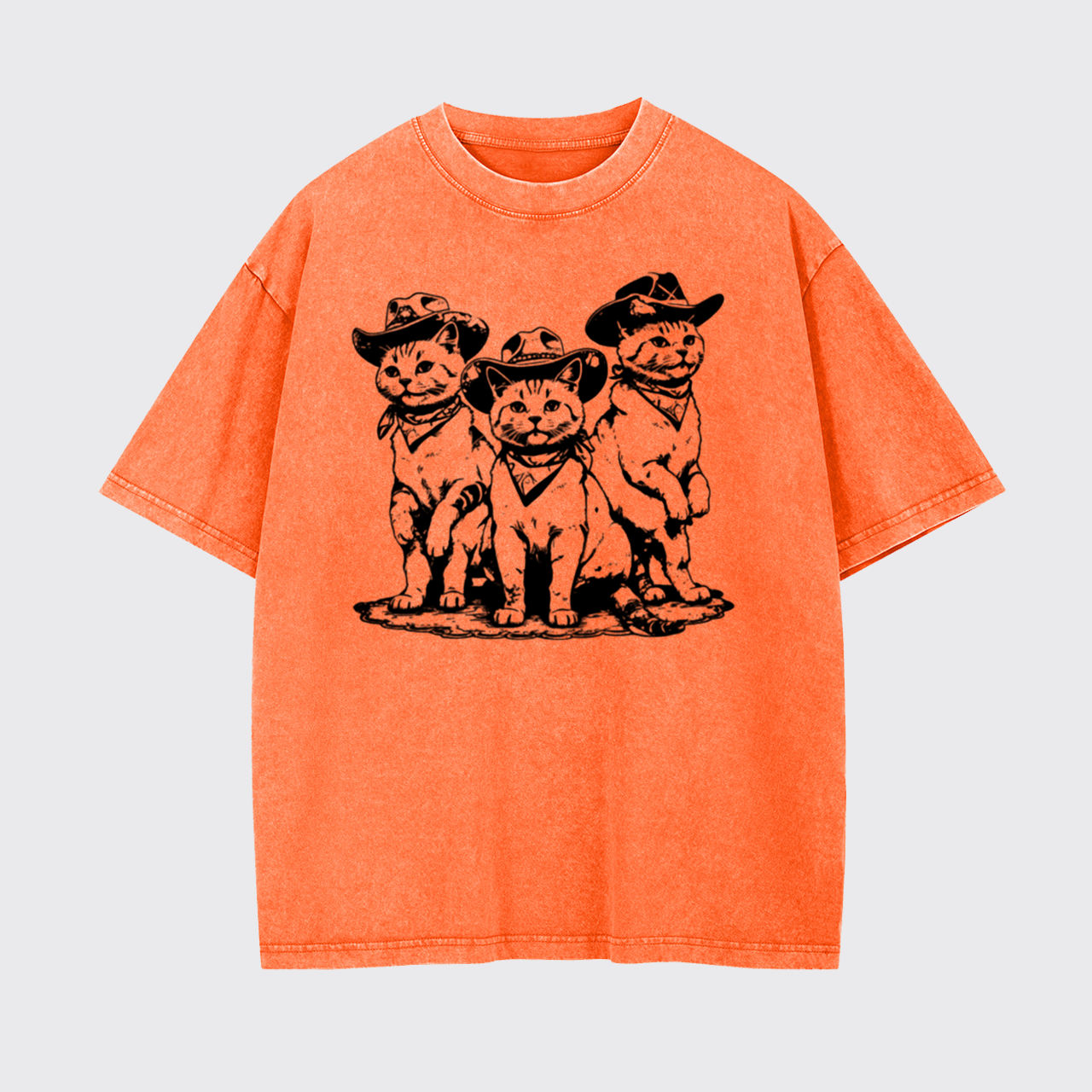 Funny Cowboy Cats Garment-dye Tees