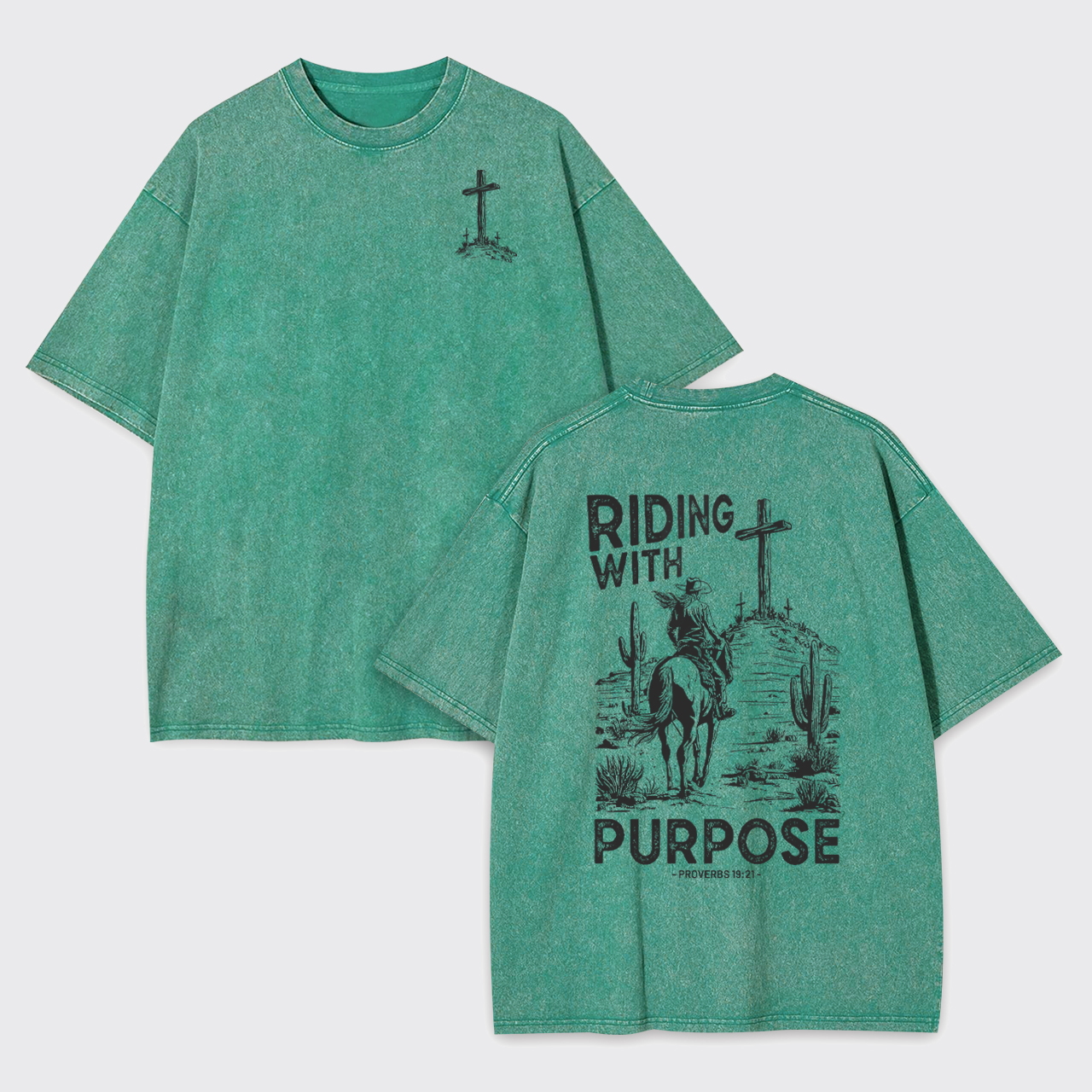 Christian Western Horse Rider Garment-dye Tees