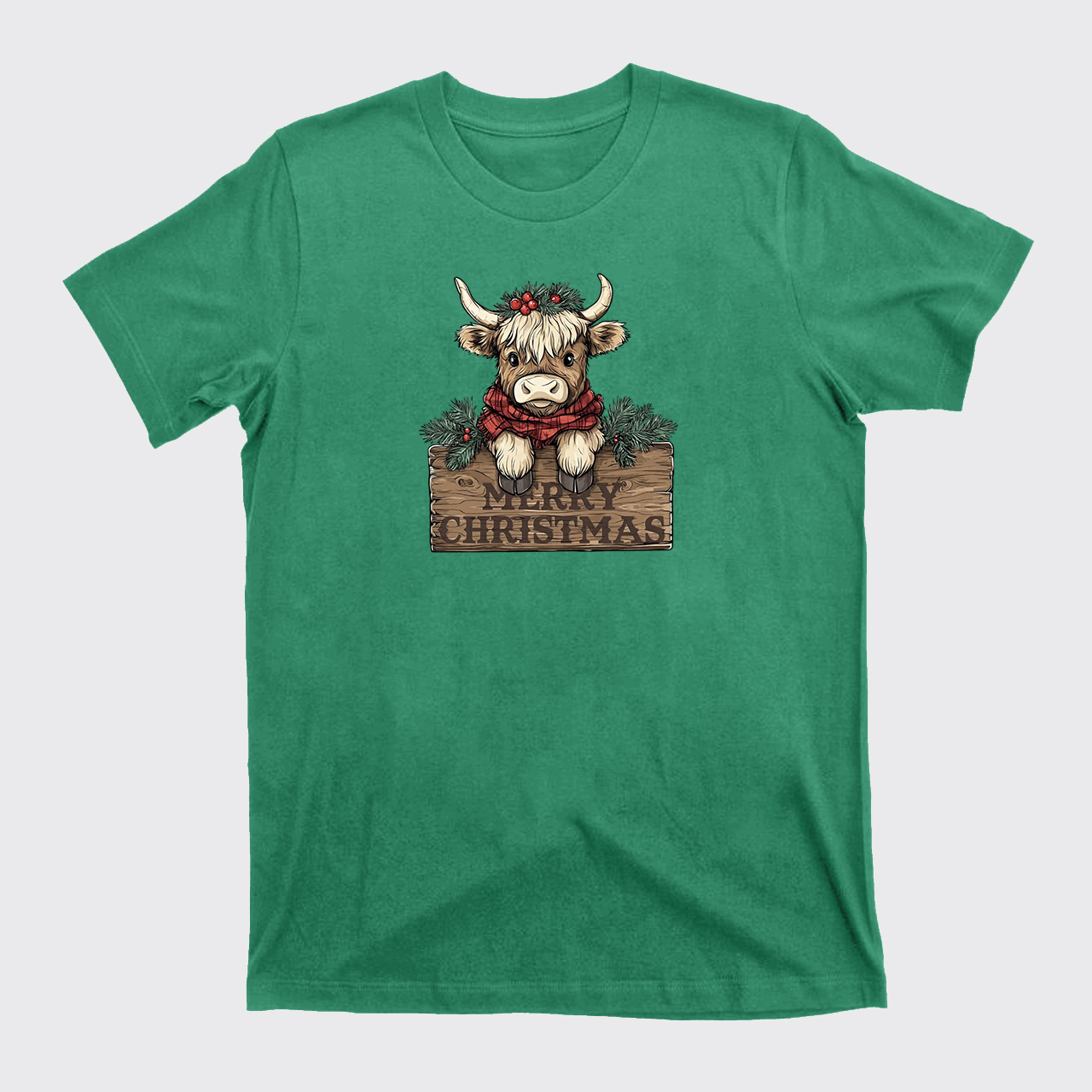 Western Cow Merry Christmas T-Shirts