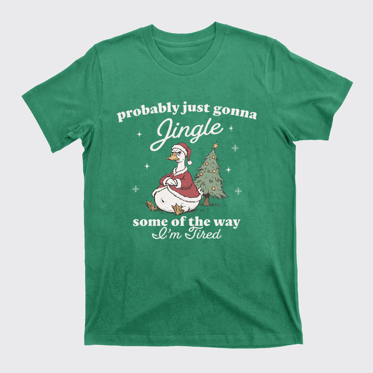 Funny Tired Christmas Goose T-Shirts