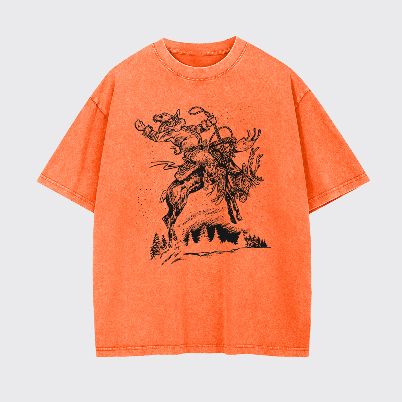 Country Santa Christmas Garment-dye Tees