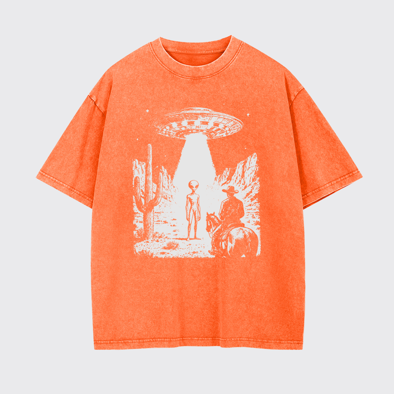 Alien Cowboy UFO Garment-dye Tees