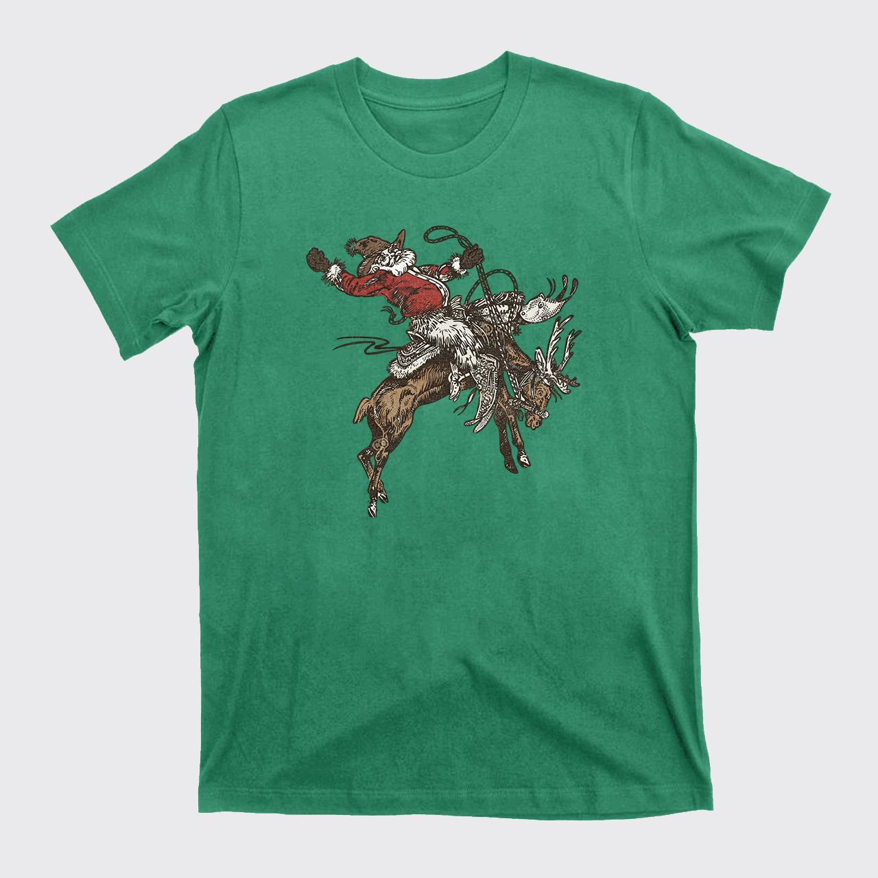 Cowboy Santa Jingle Horse Reindeer T-Shirts