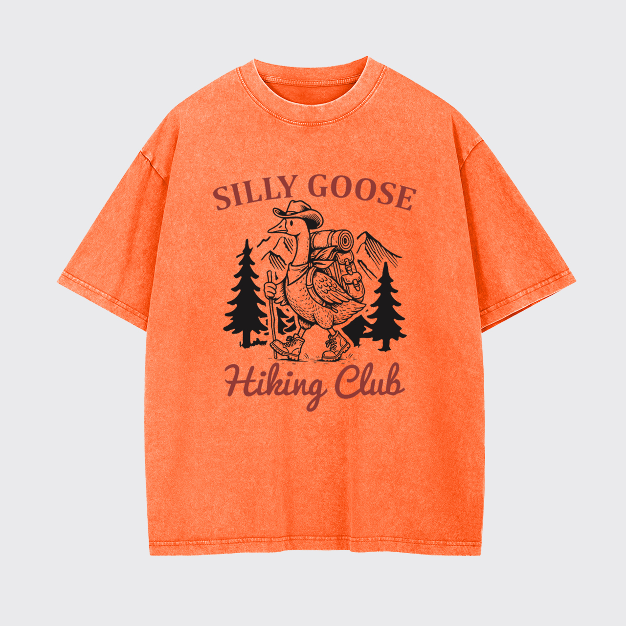 Retro Goose Hiking Outdoorsy Adventure Garment-dye Tees