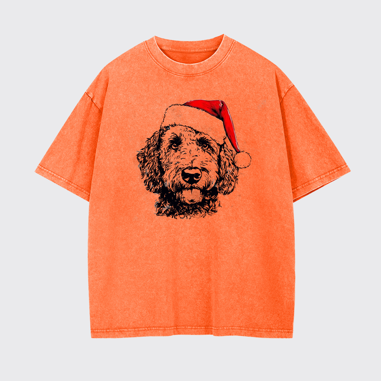 Custom Santa Paws Dog Breed Garment-dye Tees