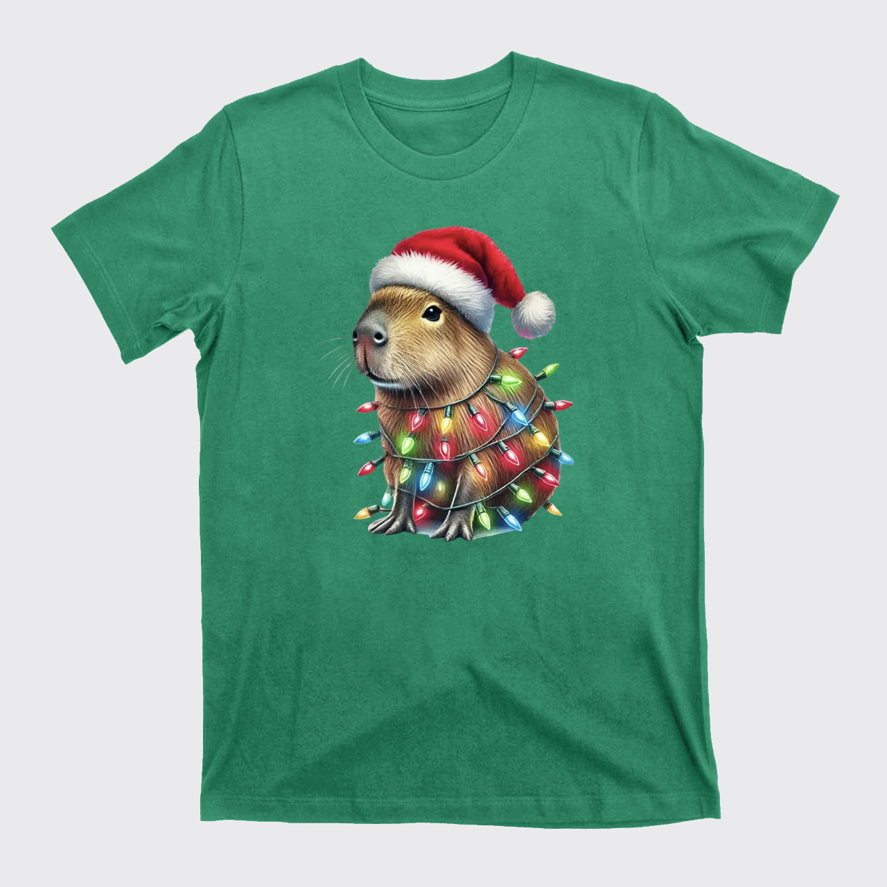 Capybara Christmas Lights T-Shirts