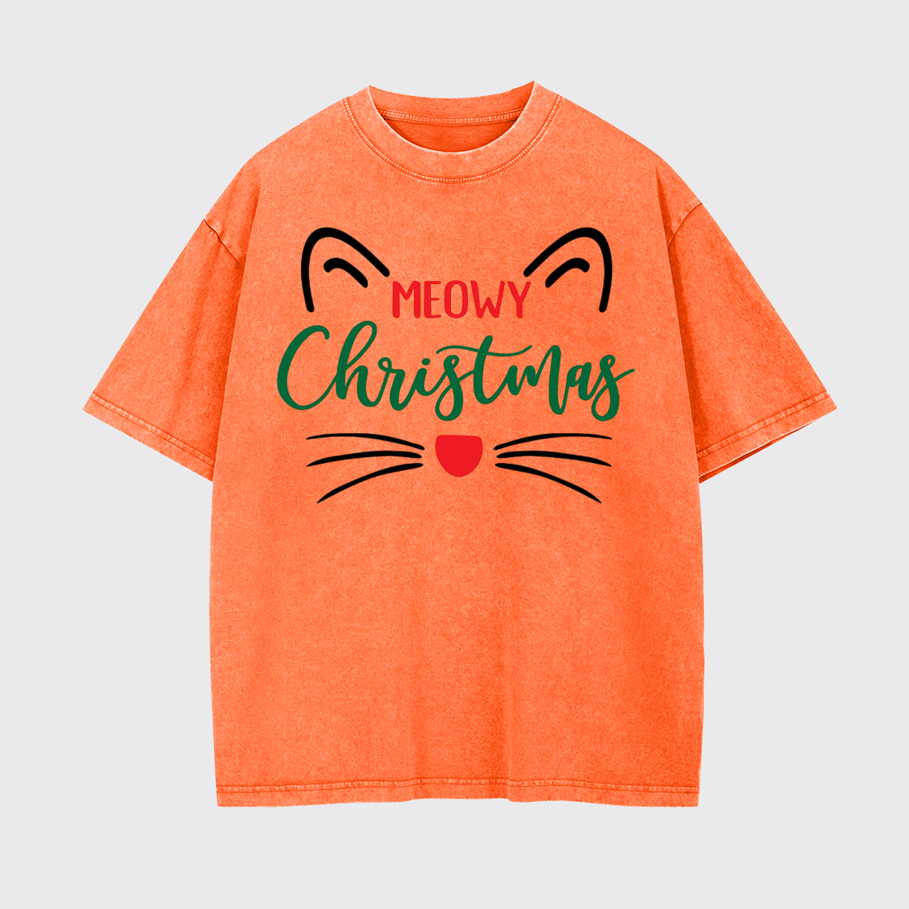 Meowy Christmas Garment-dye Tees
