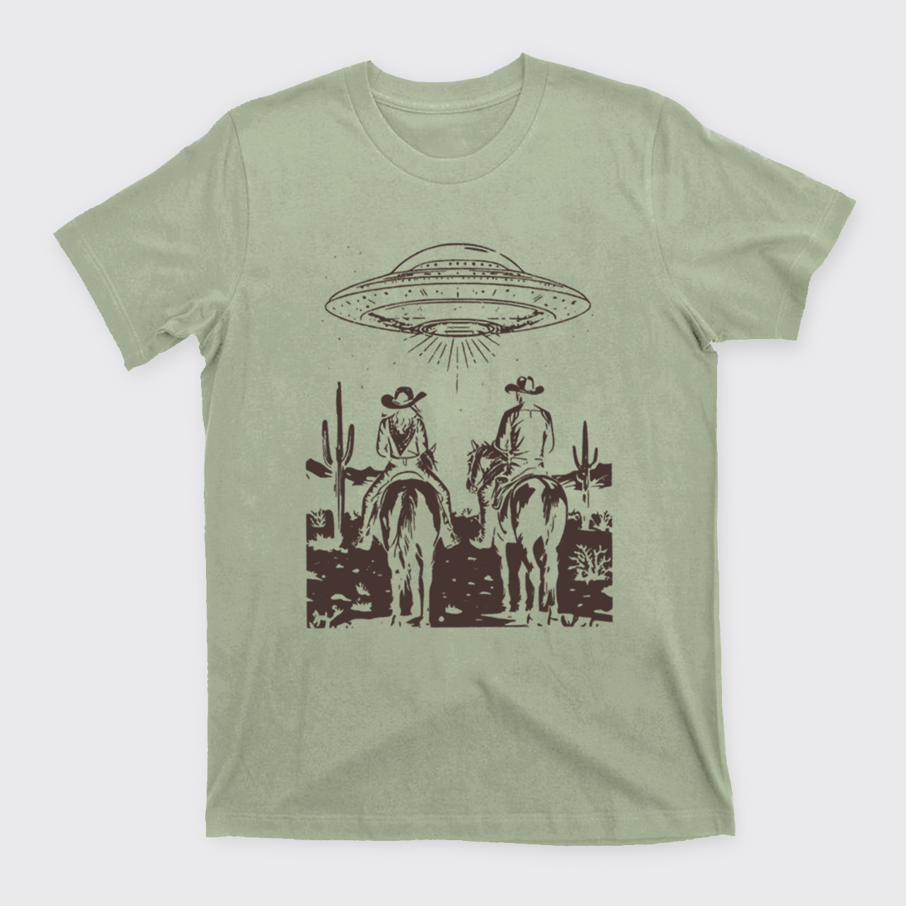 Retro Wild West Rodeo Couple T-Shirts