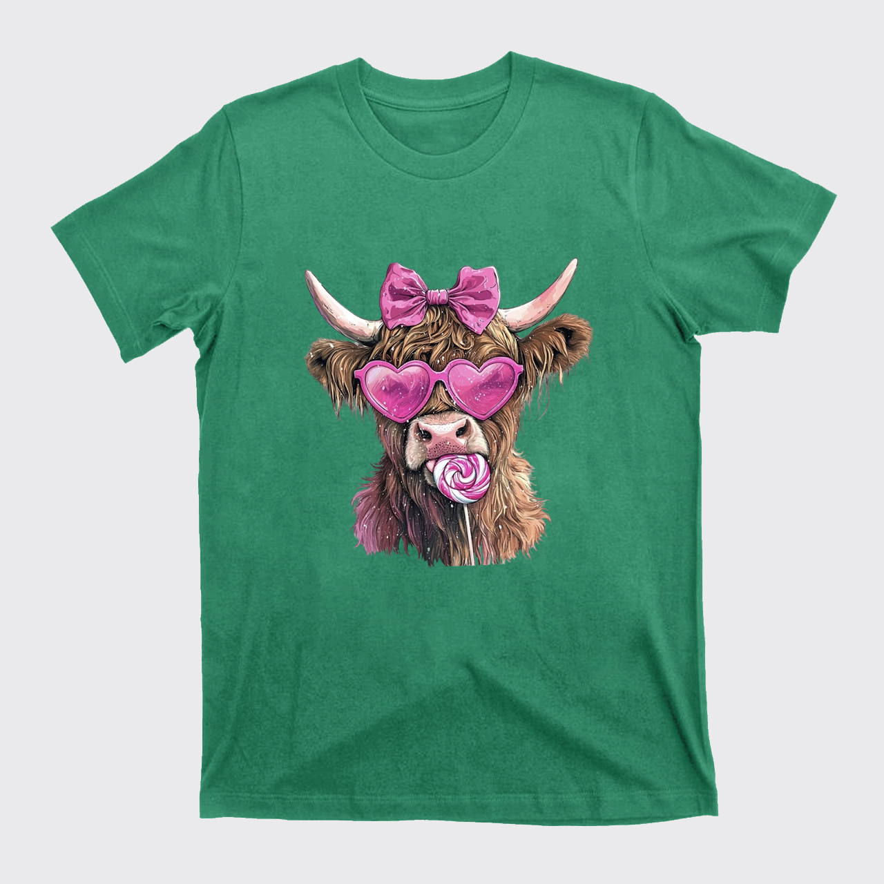 Highland Cow Valentine's Day T-Shirts