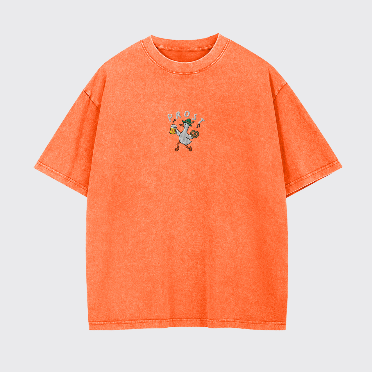 Embroidered Goose Beer Garment-dye Tees