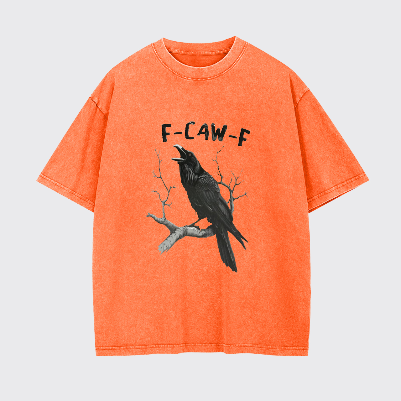 F-Caw-F Black Bird Garment-dye Tees
