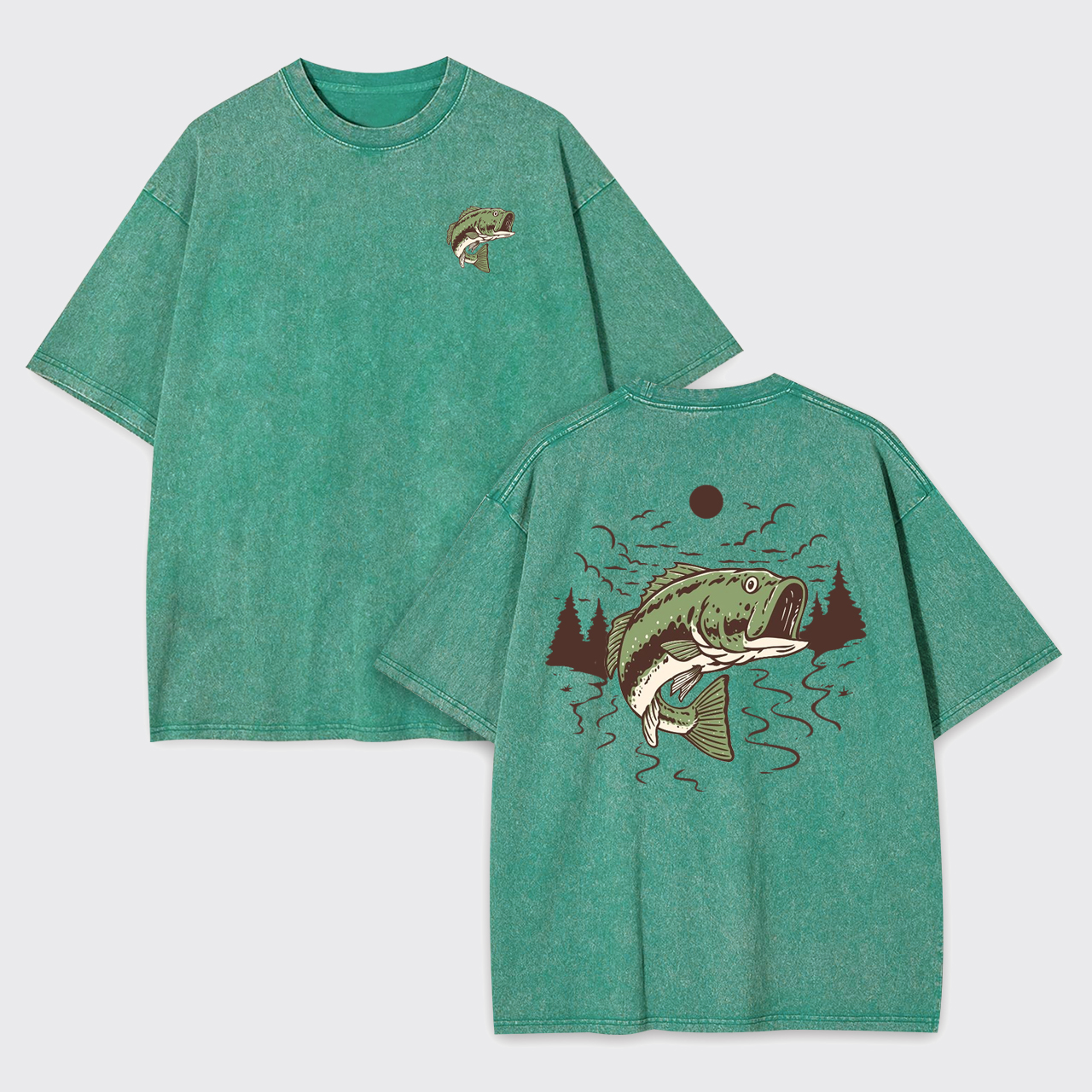 Cowboy Spirit Meets Fishing Adventure Garment-dye Tees