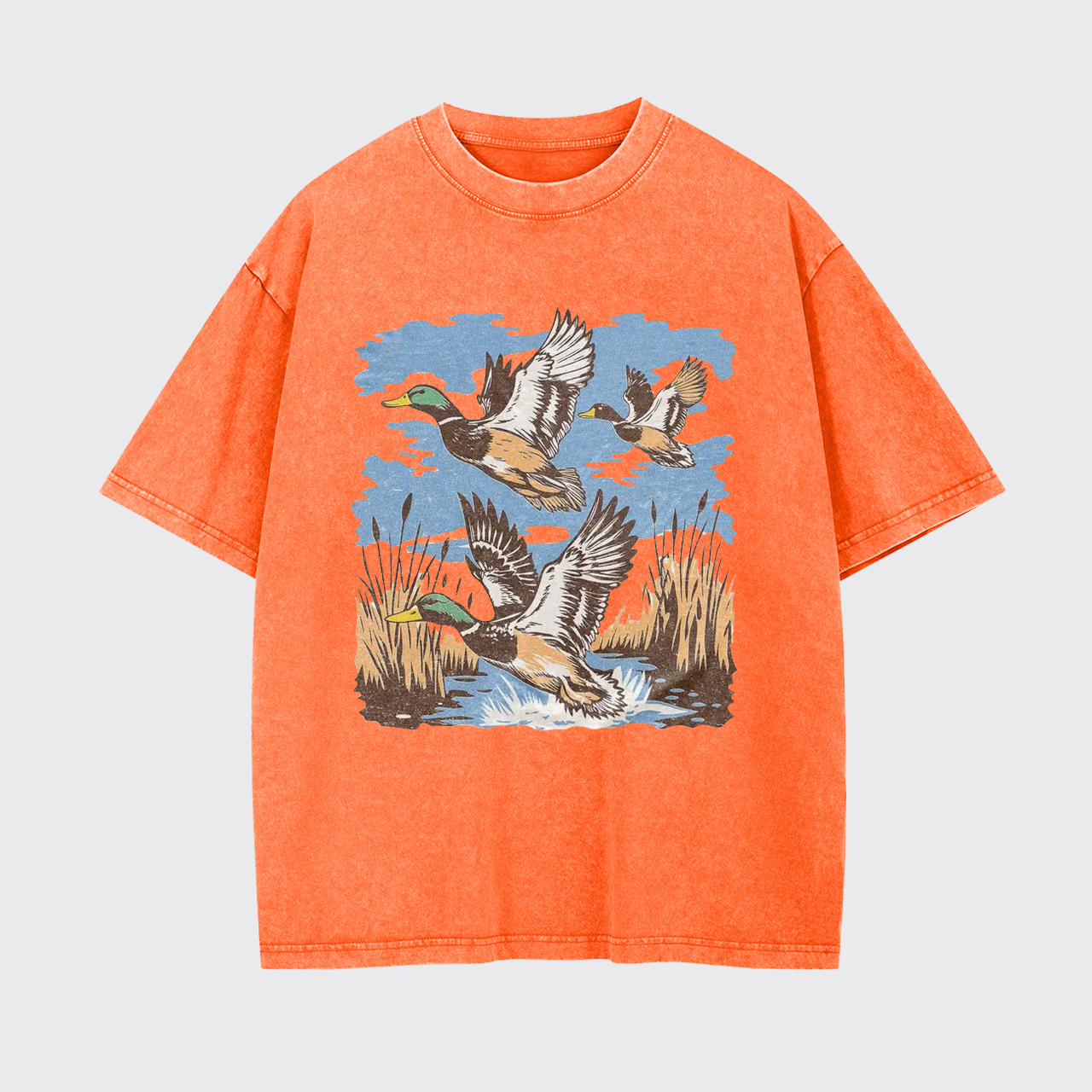 Vintage Nature Duck Hunting Garment-dye Tees