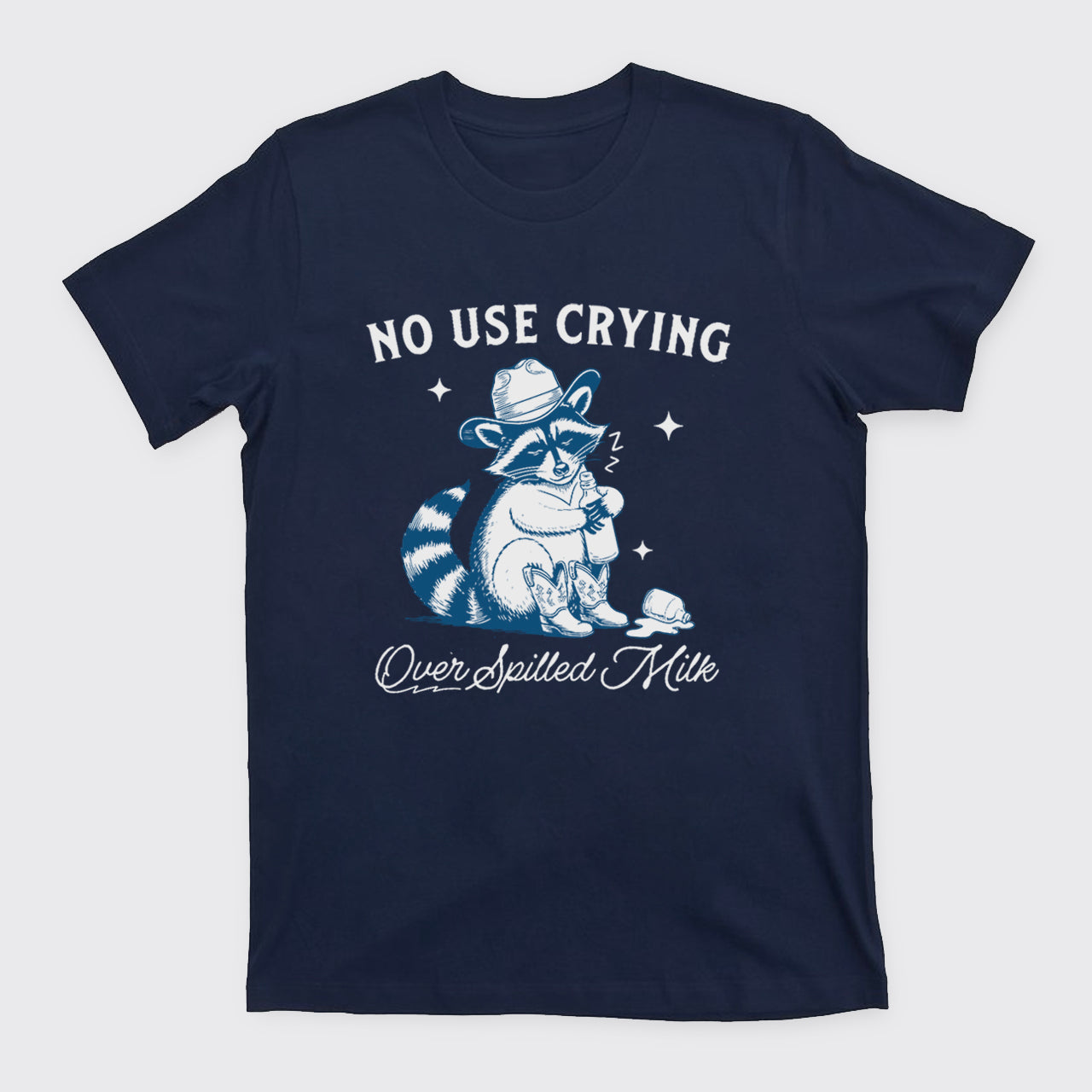 Funny Raccoon-No Use Crying Over Spilled Milk T-Shirts