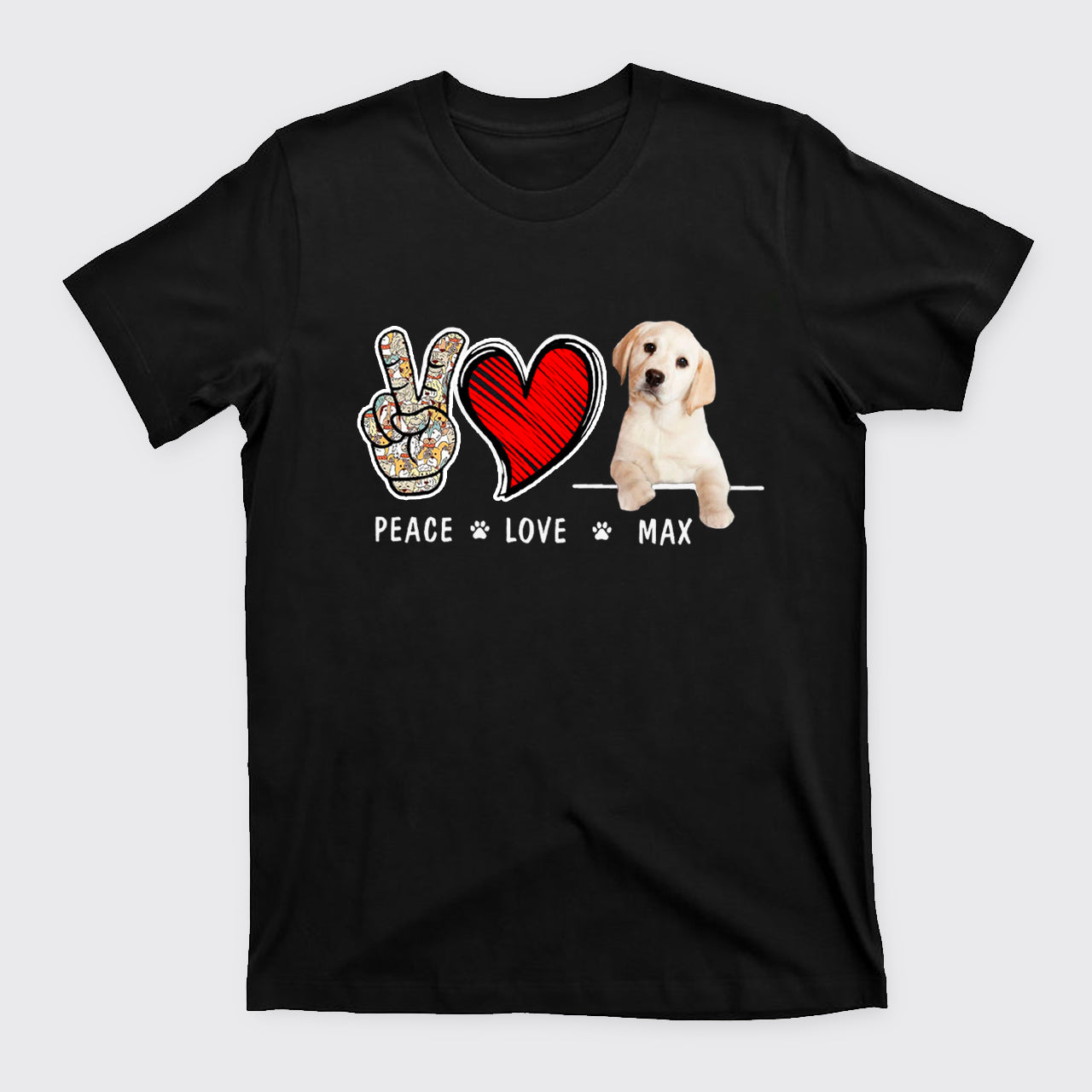Personalized Peace Love Pet T-Shirts