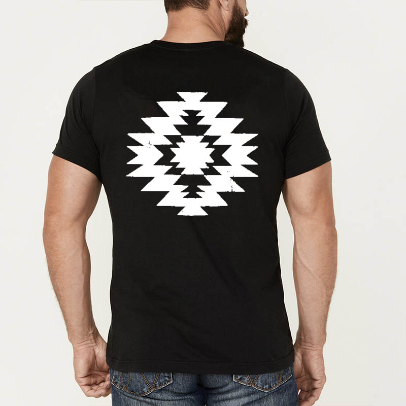 Western Aztec Graphic Cowboy T-Shirts
