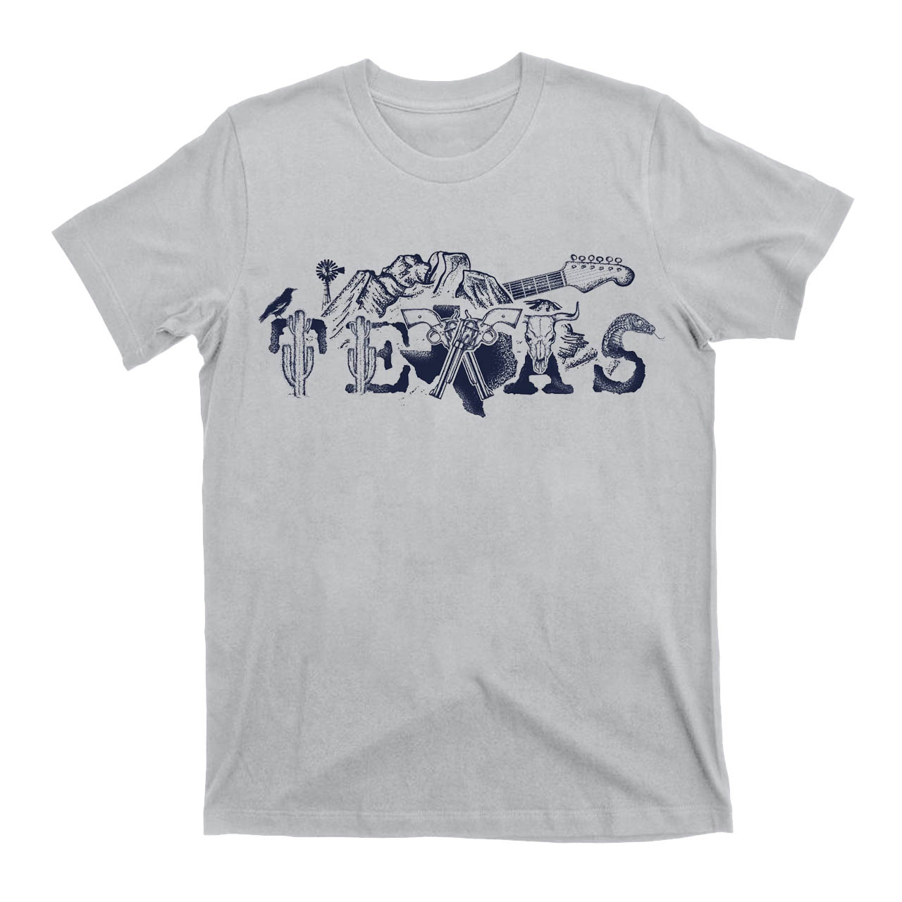 Texas City Desert Dream Country Music Skull Southern T-Shirts