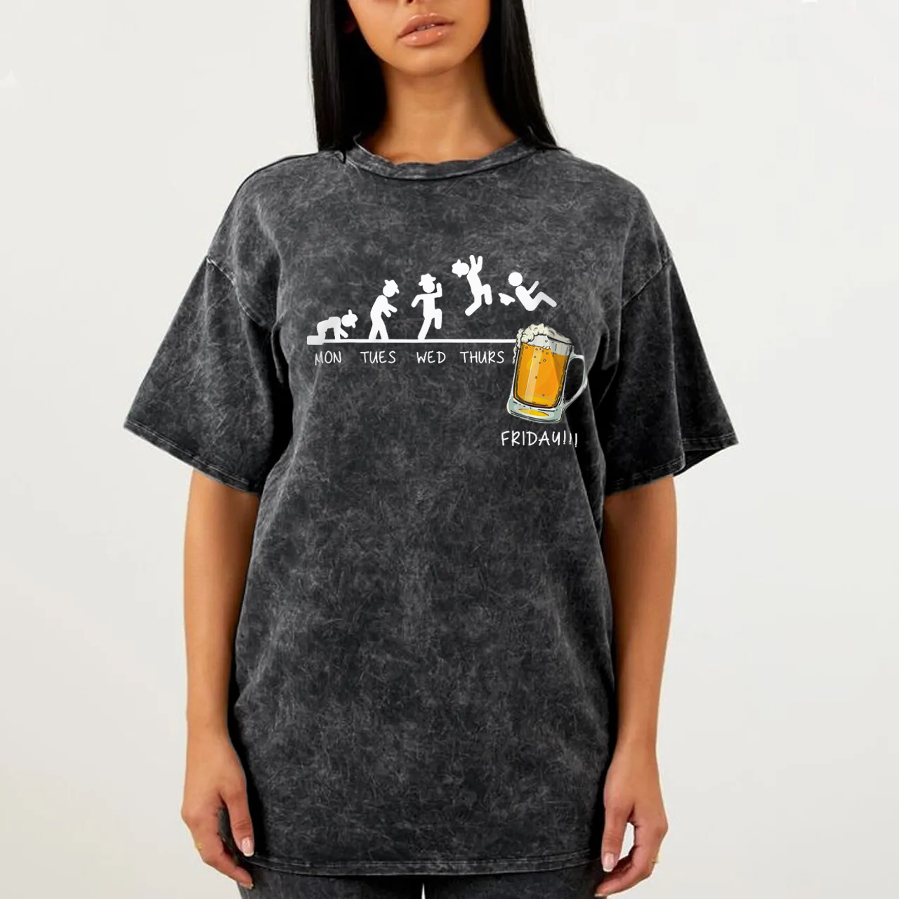 Monday to Friday��I Love Beer Garment-dye Tees