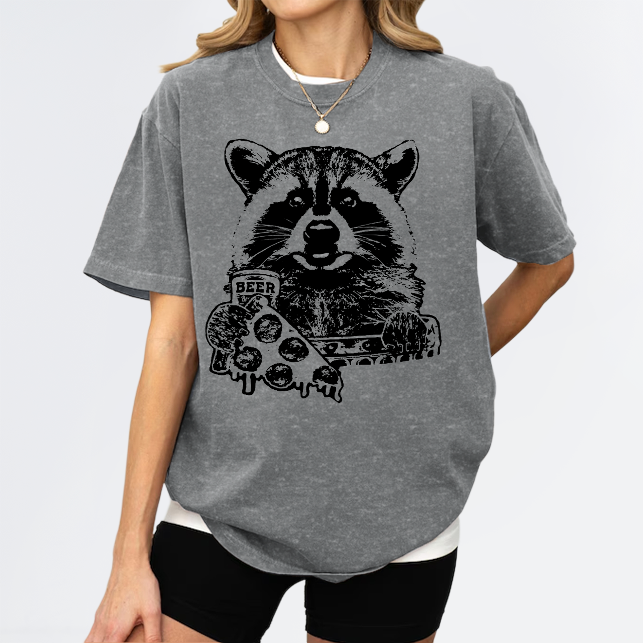 Pizza And Beer Garment-dye Tees