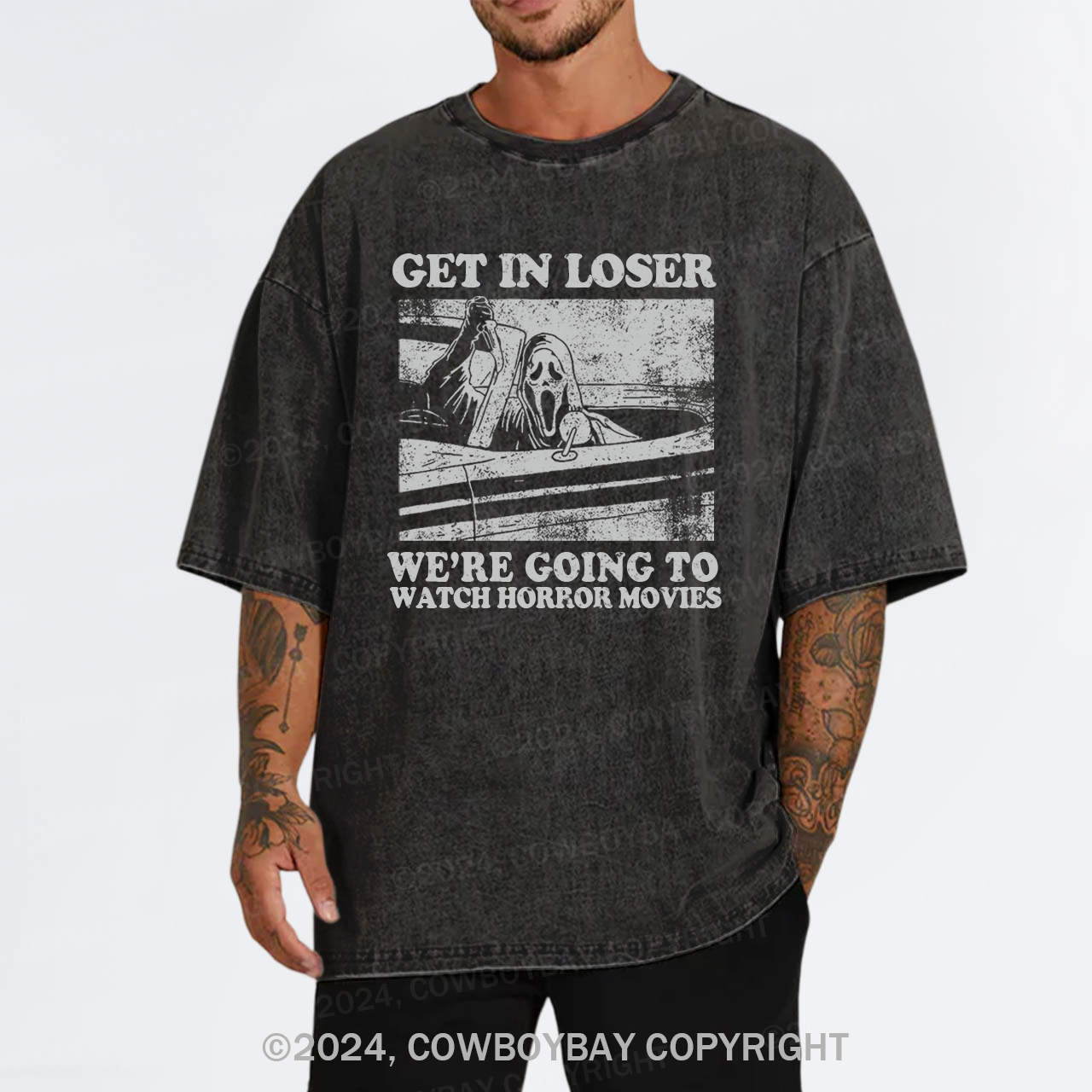 Get In Loser Halloween Garment-dye Tees