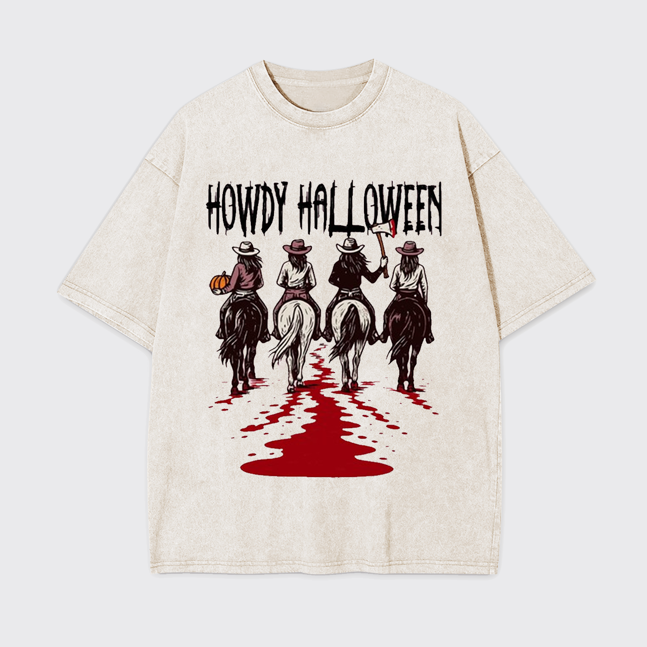 Howdy Halloween Cowgirl Spirit Garment-dye Tees
